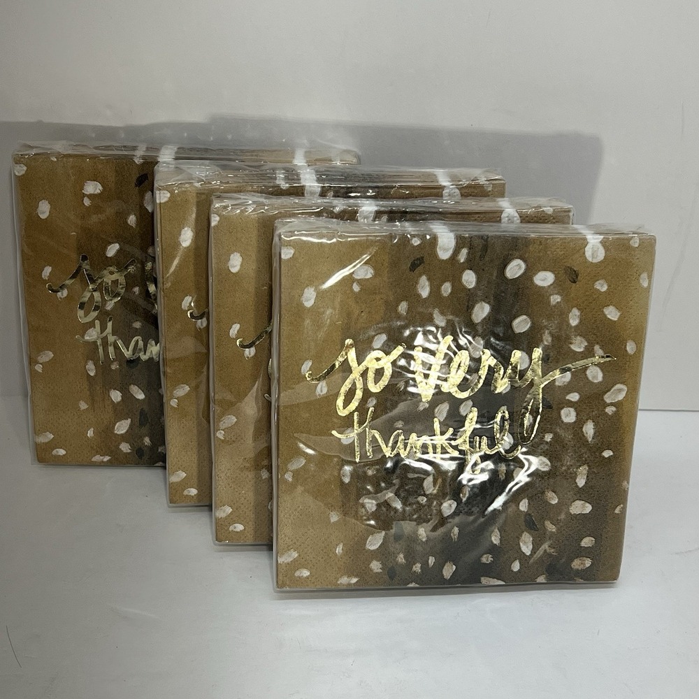 So Very Thankful Deer Animal‎ PrintPaper Party Napkins 4 Packs 20ct Each